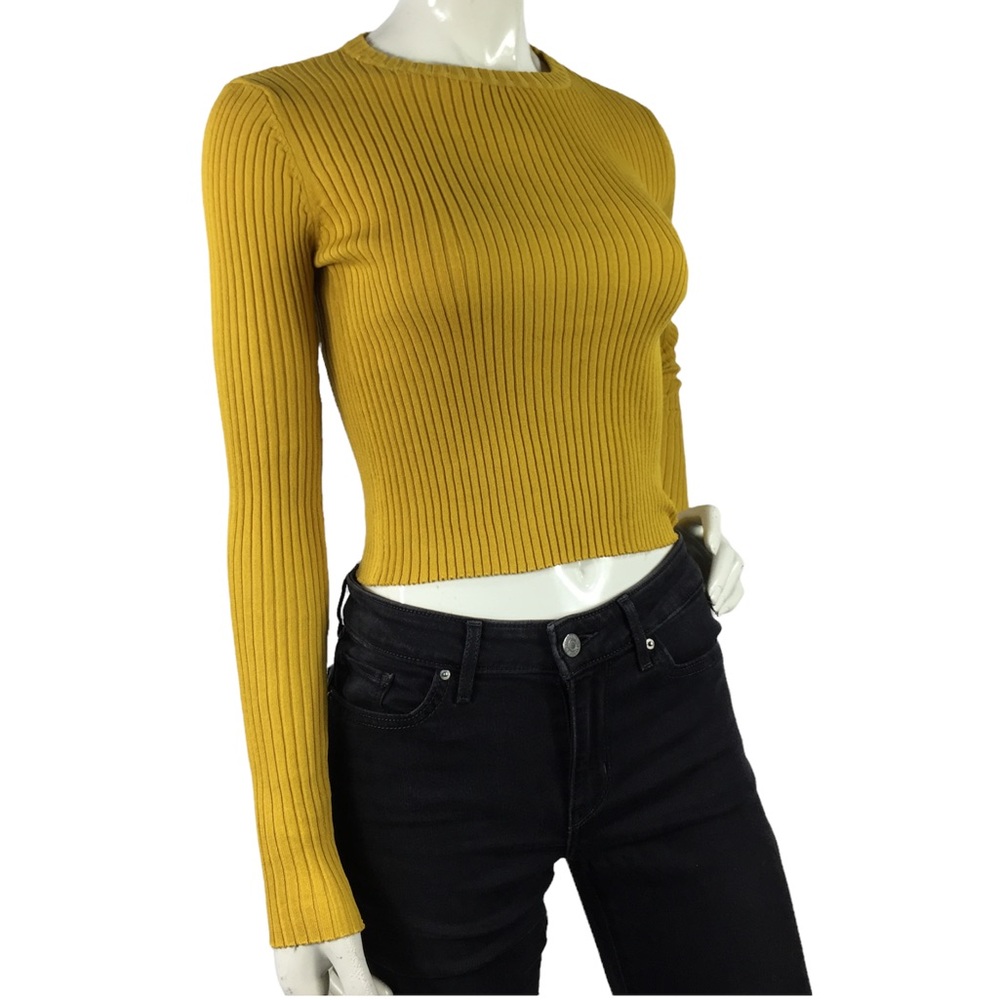 SEEK The Label Ribbed Long Sleeve Top Size M